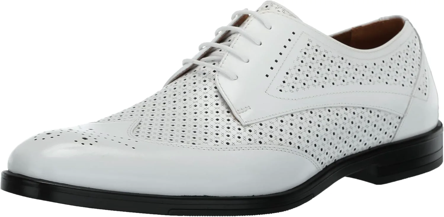 Мужские туфли Stacy Adams Asher Wingtip с шнуровкой, белый — фото 2