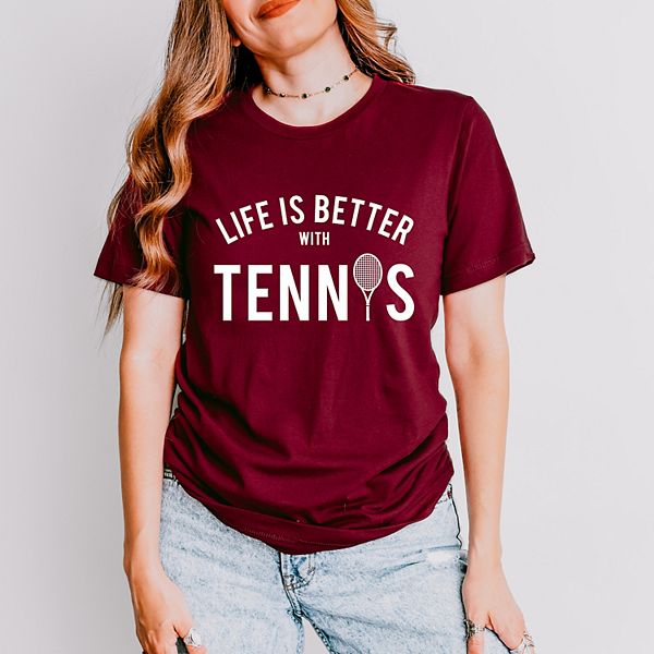 

Футболка с коротким рукавом Life is better with tennis Simply Sage Market, Maroon, Зеленый, Футболка с коротким рукавом Life is better with tennis Simply Sage Market, Maroon