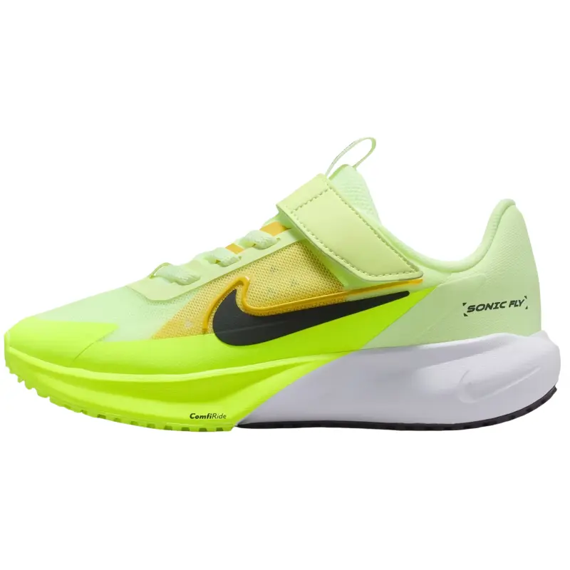 

Nike Кроссовки детские низкие SONIC FLY устойчивые к истиранию для бега, цвет light green/yellow/black, для детей 3-7 лет