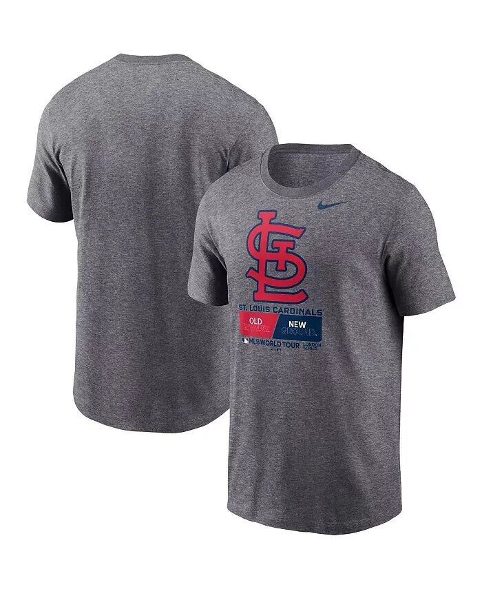 

Мужская футболка Heather Charcoal St. Louis Cardinals MLB World Tour 2023: London Series Nike