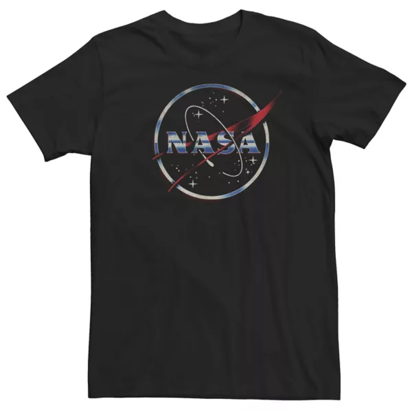 

Футболка NASA с логотипом космической станции 80-х для больших размеров Licensed Character, черный