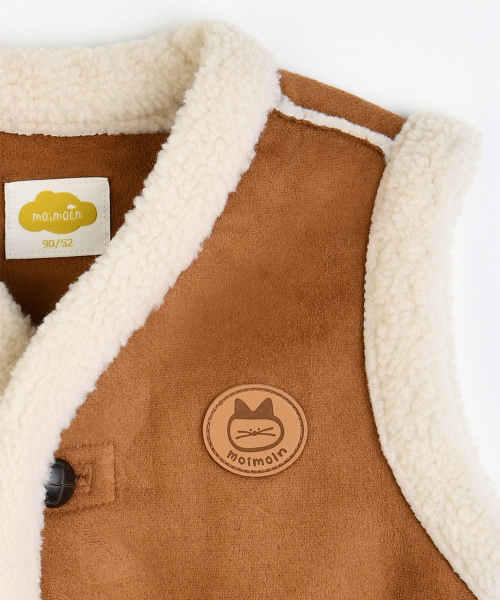 Жилет из искусственного кошачьего меха Moimoln, Camel — фото 3