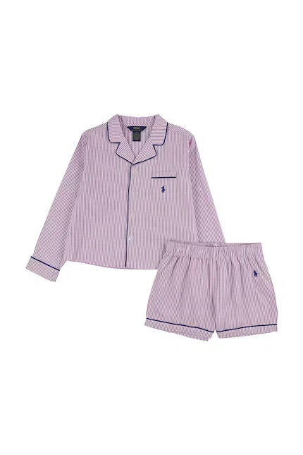 Пижама детская из хлопка Polo Ralph Lauren, розовый