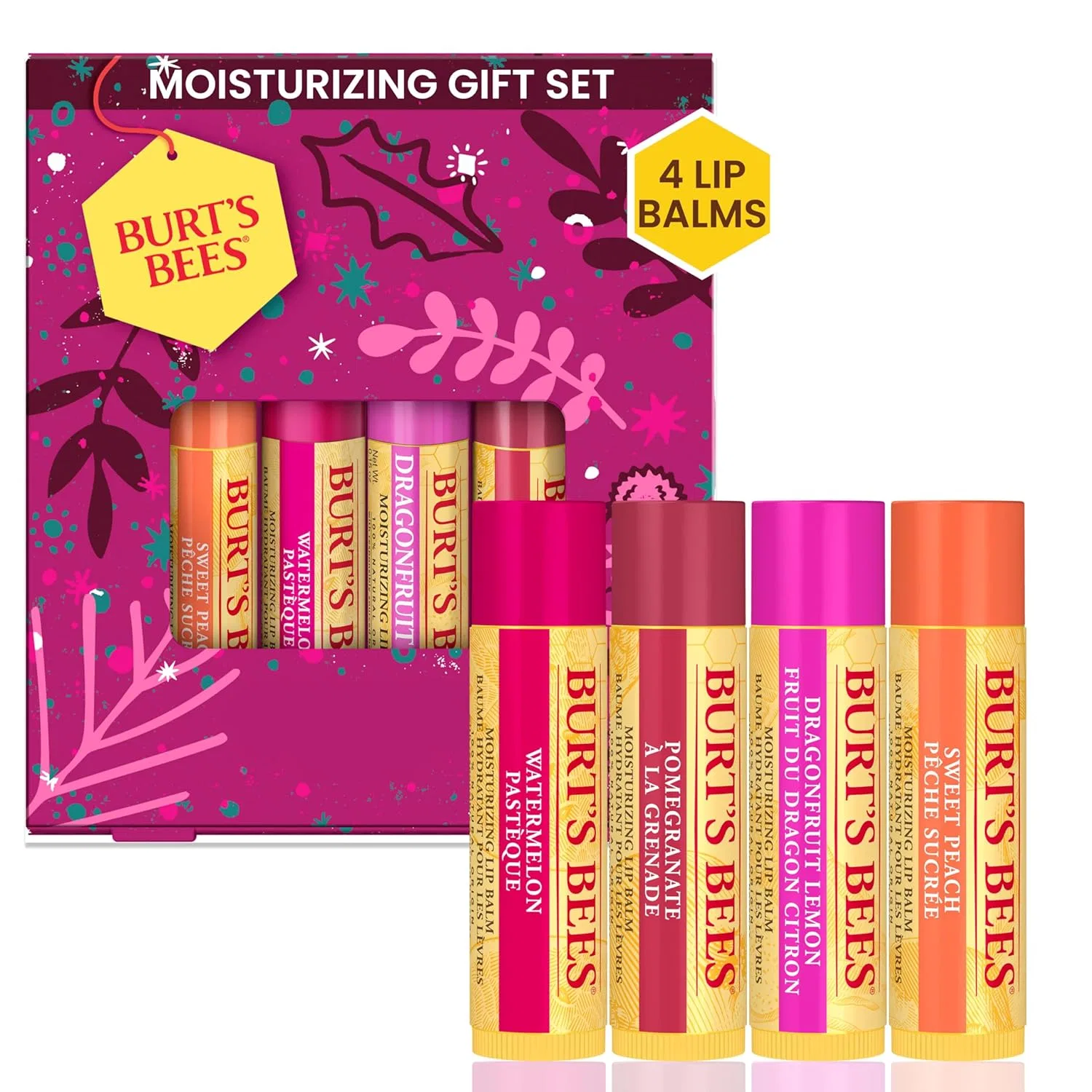 Набор бальзамов для губ с пчелиным воском «Bounty Fruit» от Burt's Bees Burt'S Bees