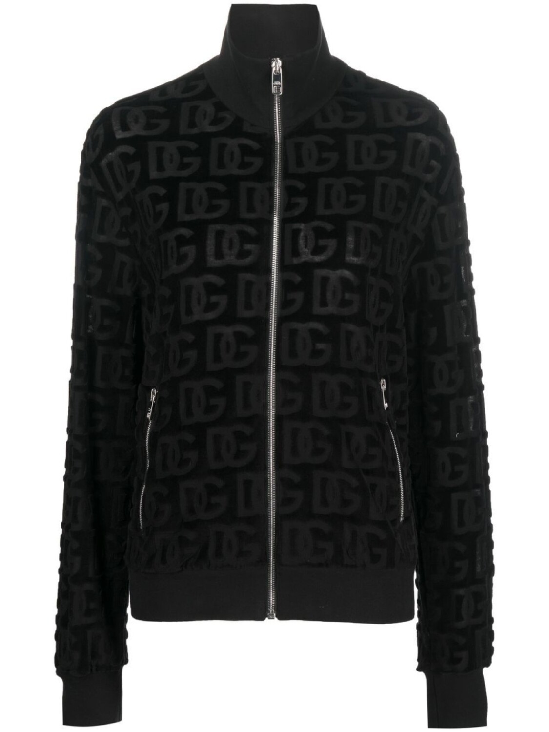 

Dolce & Gabbana толстовка на молнии с логотипом, черный