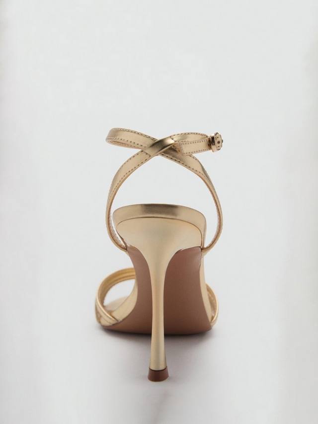 Nota Stiletto на босоножках с ремешками Mango, Gold — фото 4