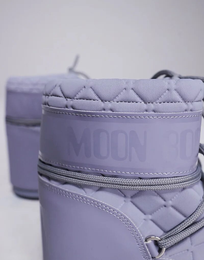 Ботинки женские Moon Boot Icon низкие стеганые, серый — фото 3