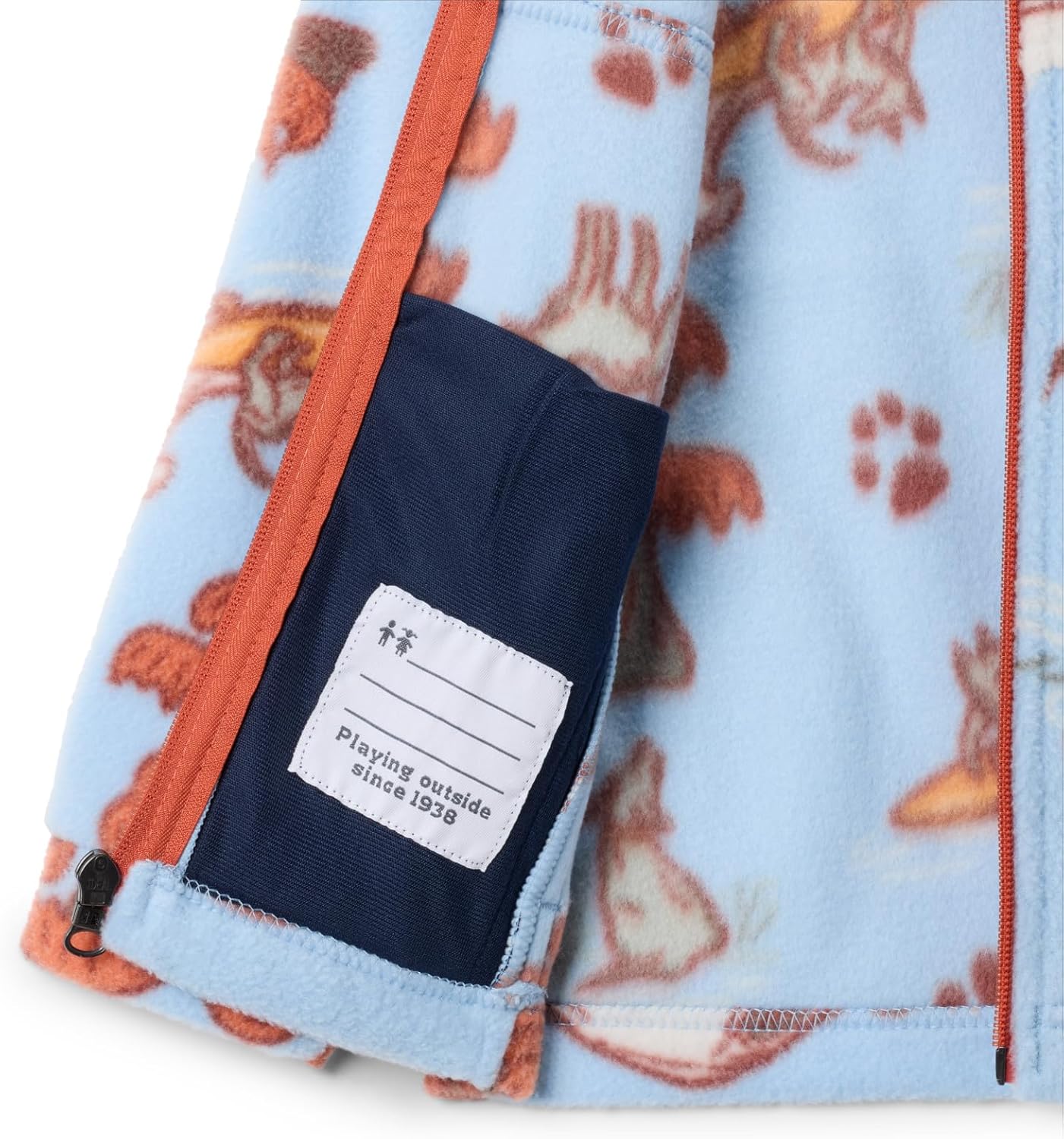 Columbia Youth Boys Zing III Fleece, Ripple Blue Trail Tails — фото 3