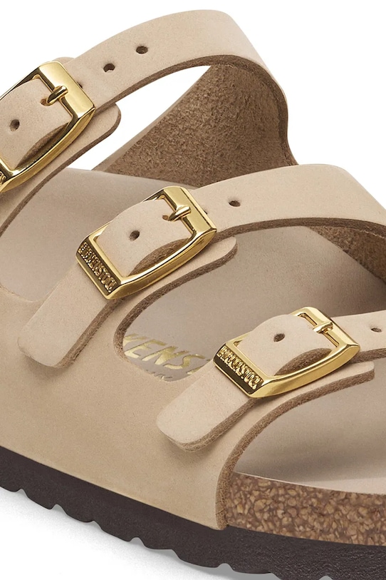 Нубуковые шлепанцы Florida HEX Birkenstock, бежевый — фото 3