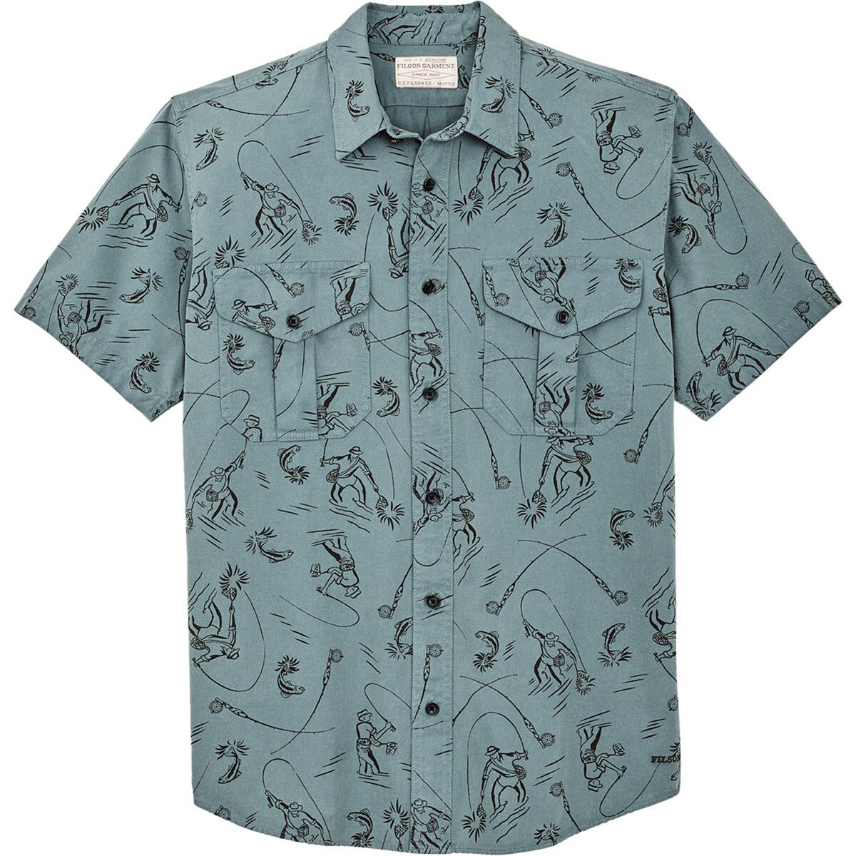 

Короткий рукав легкая аляскинская рубашка Filson, мультиколор