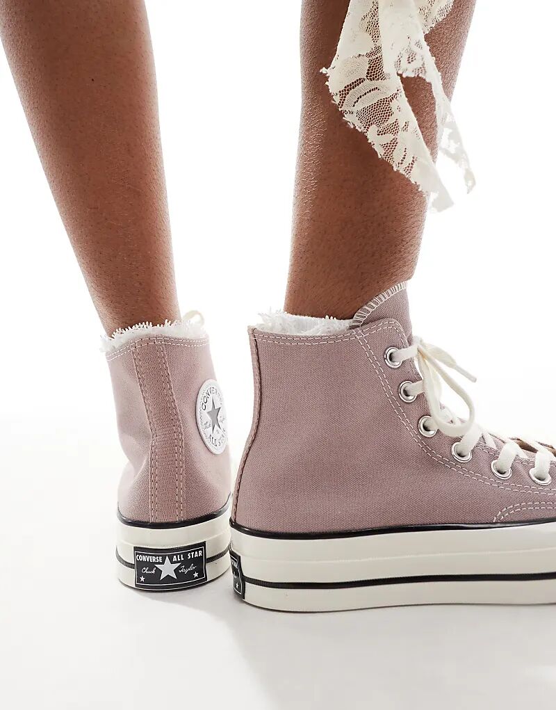 Кроссовки Chuck 70 Hi серо-коричневого цвета Converse — фото 4