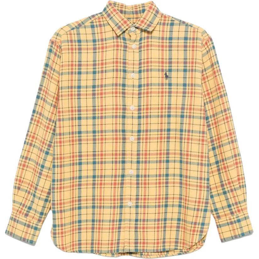 Рубашка с длинным рукавом в клетку Polo Ralph Lauren, желтый