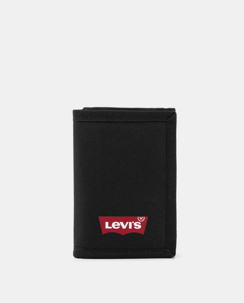 

Черный вертикальный кошелек с монетницей Levi's, черный