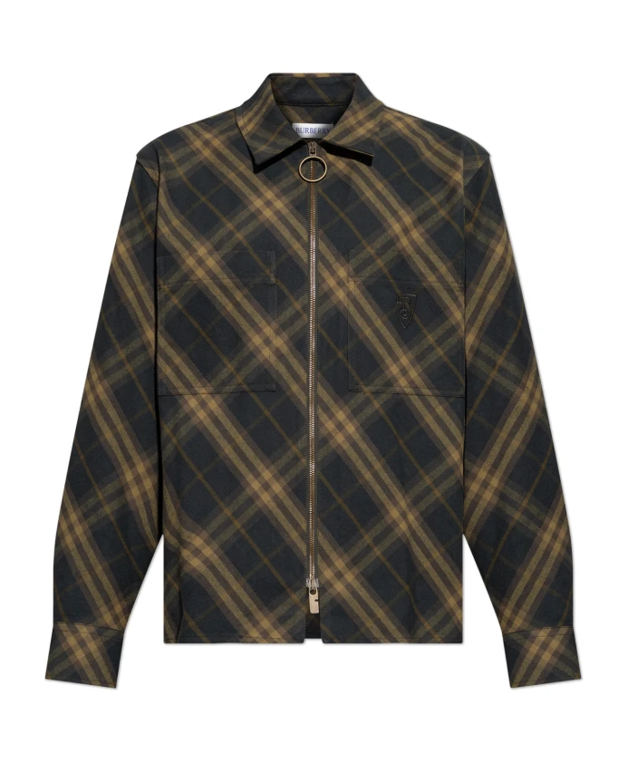 

Клетчатая рубашка Burberry, зеленый