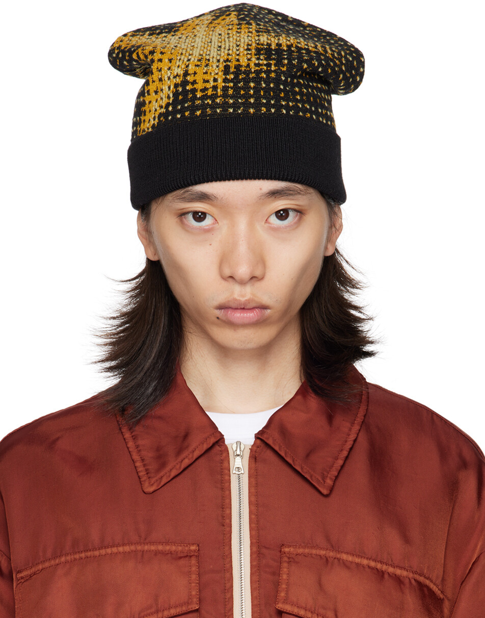 

Желтая жаккардовая шапка Dries Van Noten