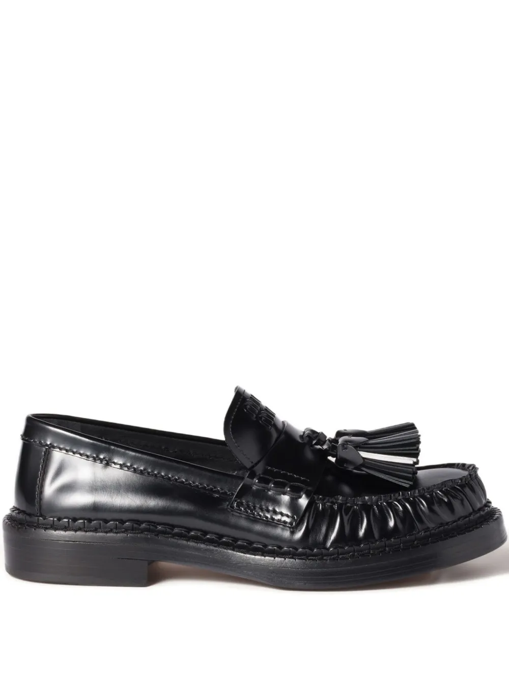 Лоферы с кисточками MIU MIU, черный