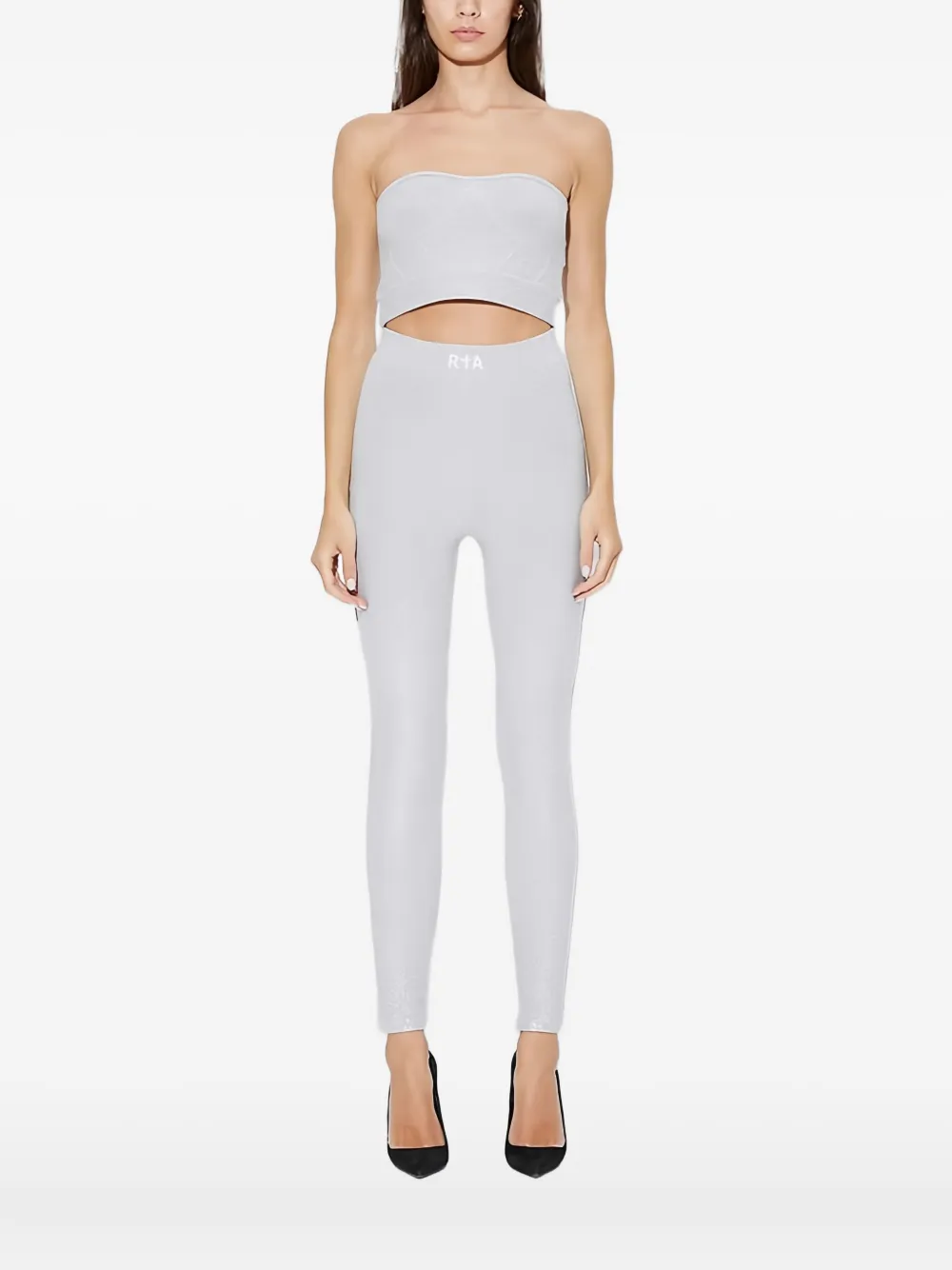 

Укороченный вязаный топ RTA, серый