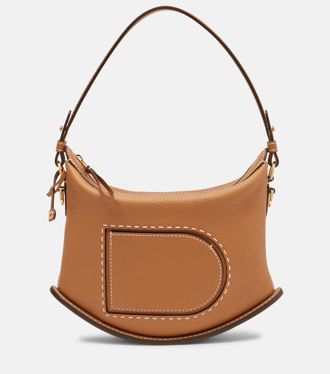 

Сумка через плечо Pin Swing из кожи с прострочкой Delvaux, Vegetal - Ivory