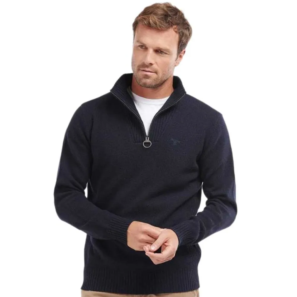 

Свитер Barbour Essential half zip, синий