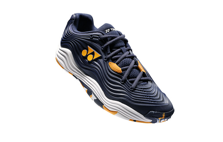 Кроссовки YONEX SHTF5 Tennis Shoes Unisex Low-top Navy Blue/orange, темно-синий — фото 4