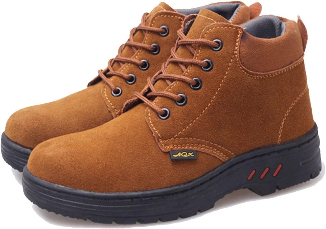 

Зимние ботинки HISXUS для мужчин, непробиваемые кроссовки с стальным носком, ботинки для мужчин (Цвет: коричневый, Размер: 5.5 US)