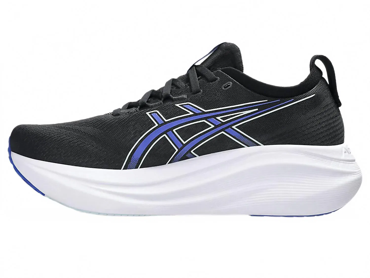 Asics Мужские беговые кроссовки Gel-Nimbus 27 в черно-темно-кобальтовом цвете — фото 3