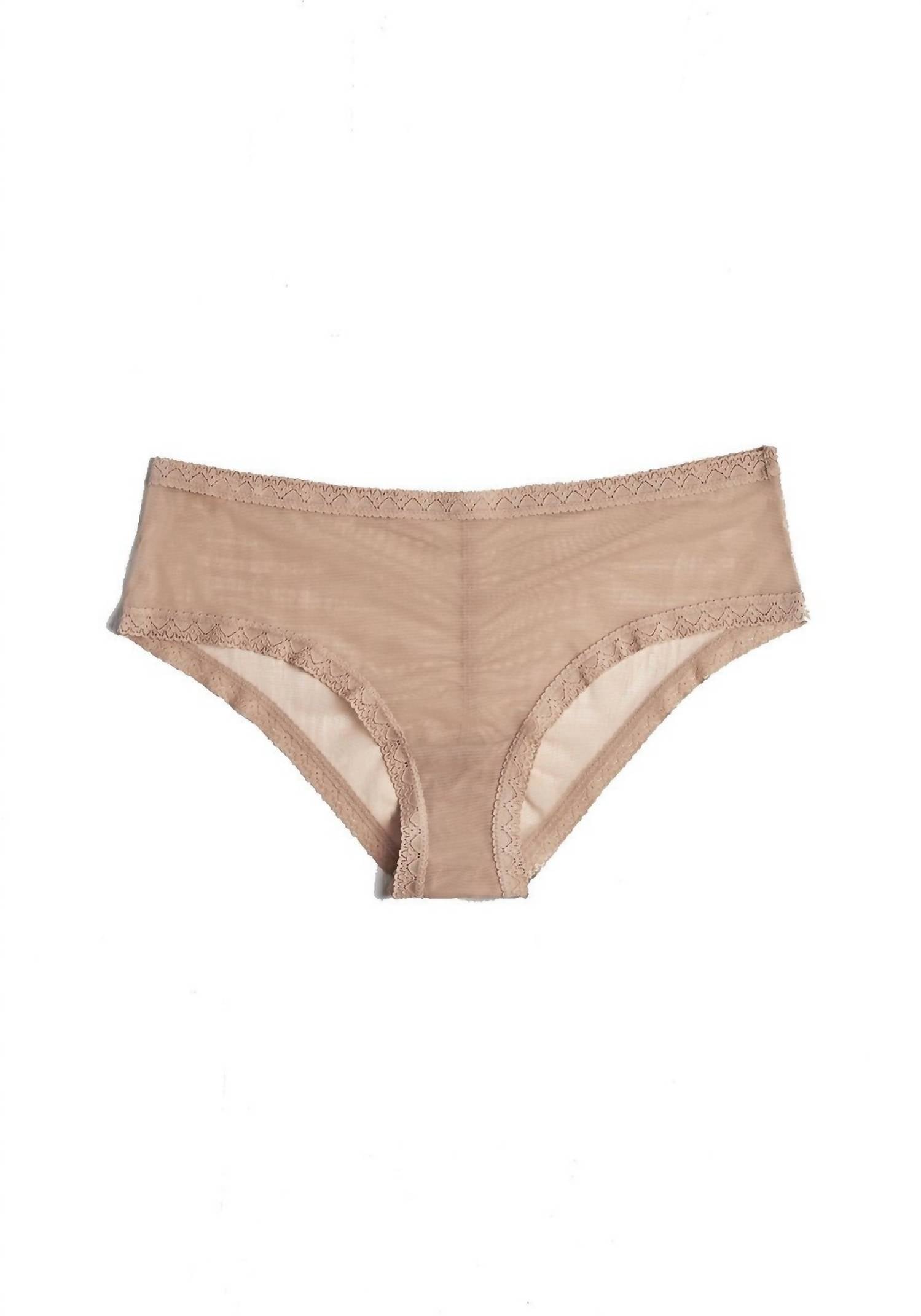 

Трусики-хипстеры с сетчатой ​​отделкой и кружевом в цвете Malt Blush Lingerie
