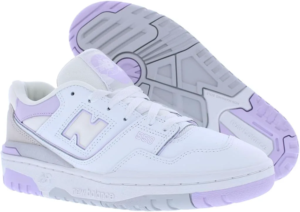 Кроссовки New Balance 550 для мальчиков, белый/фиолетовый — фото 4