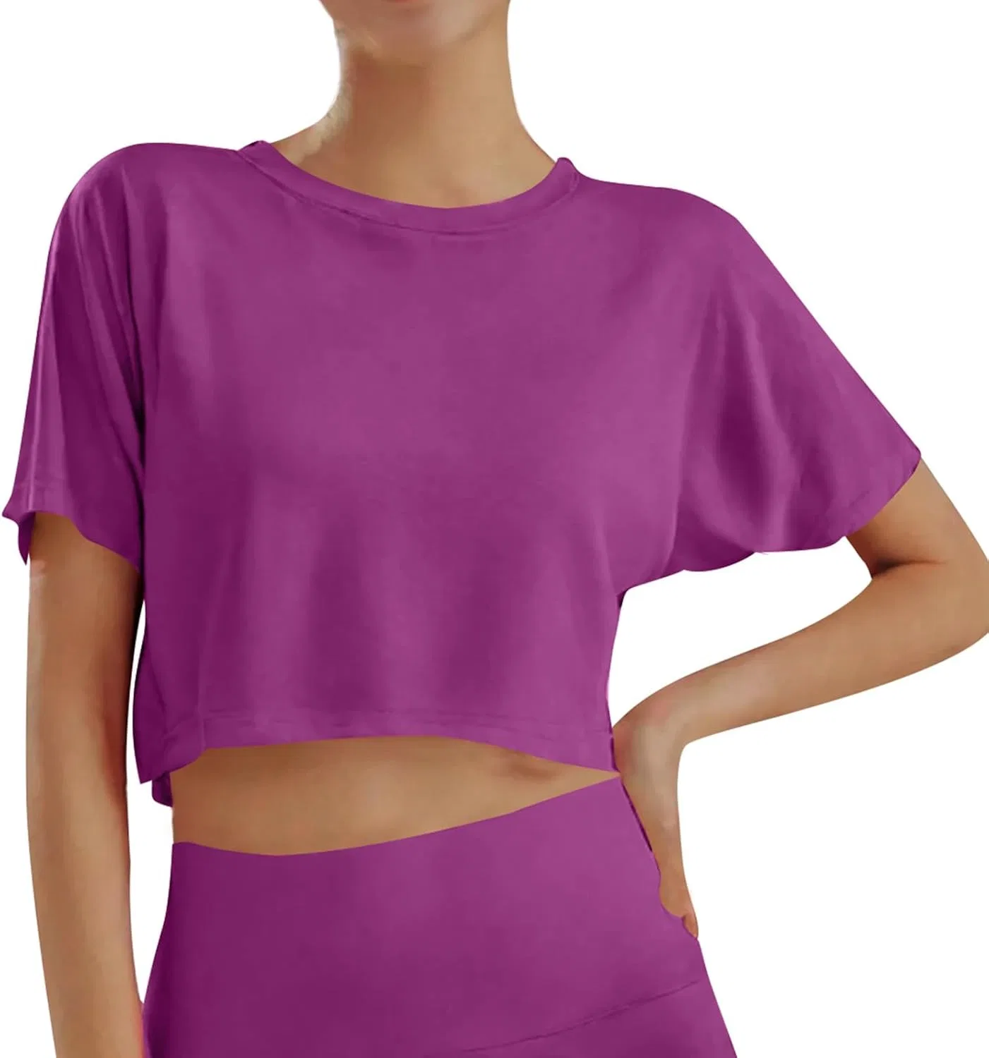 Детская футболка для тренировок, короткий рукав, Generic, Dark Purple