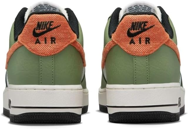 Мужские кроссовки Nike Air Force 1, белый/зеленый/оранжевый — фото 4
