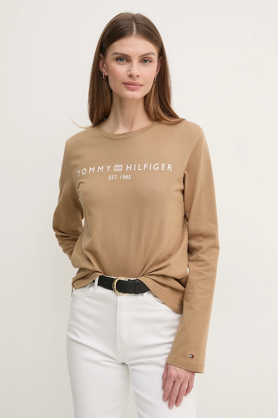 

Хлопковая водолазка Tommy Hilfiger, коричневый