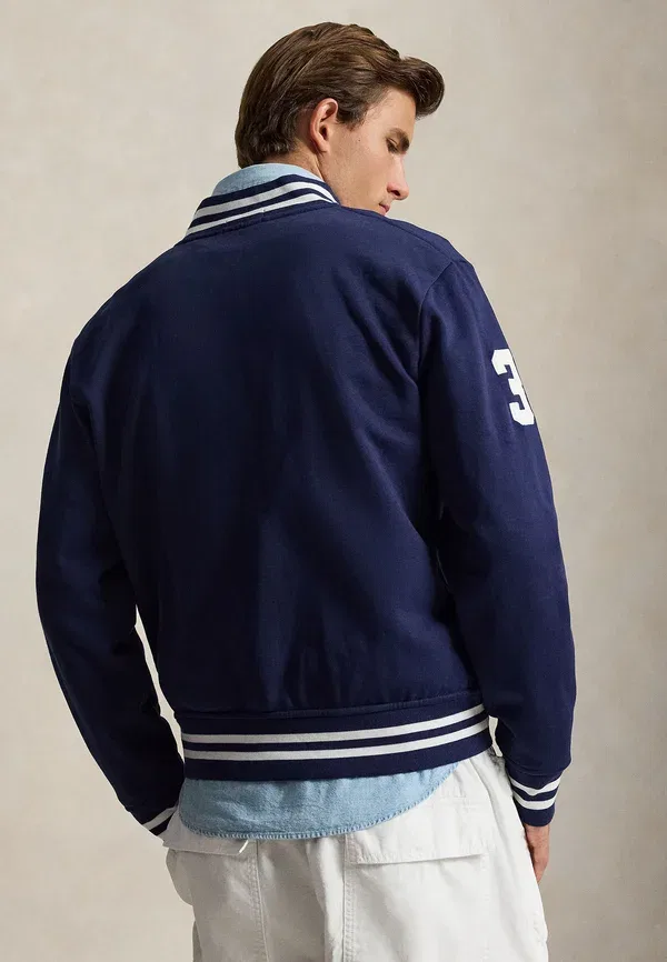 Толстовка-бейсболка на молнии Big Pony Fleece Polo Ralph Lauren, цвет ньюпорт-нави — фото 3