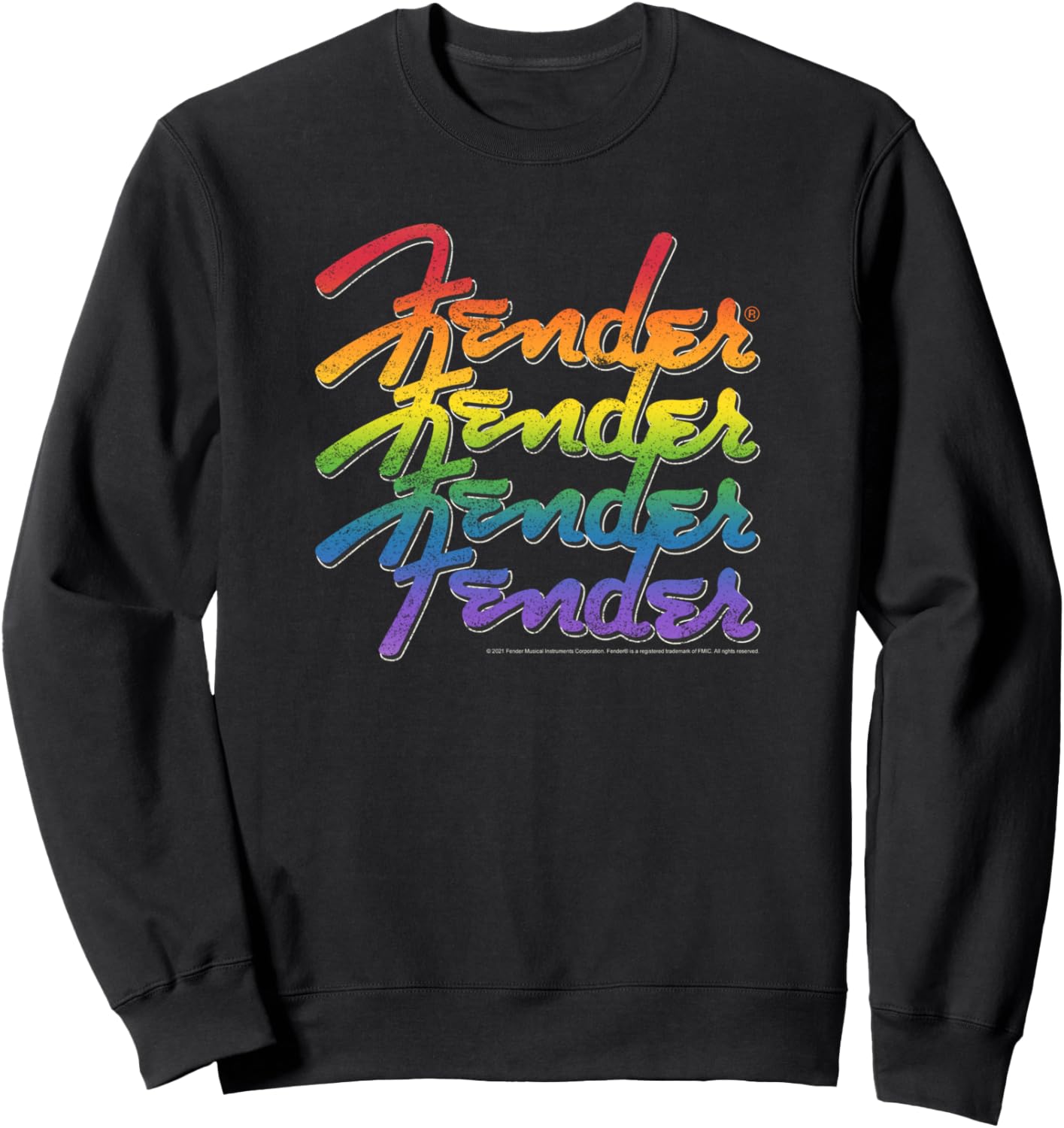 

Толстовка Fender Rainbow Colored Stacked Classic Logo, черный