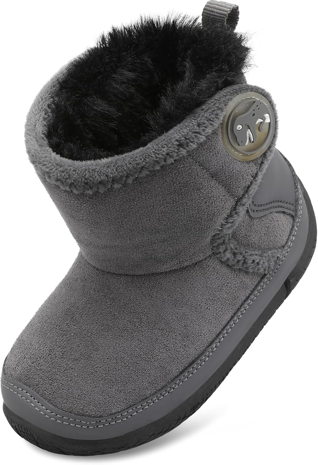 

Детские ботинки JIASUQI для малышей, теплые зимние ботинки-тапочки для мальчиков и девочек, Grey