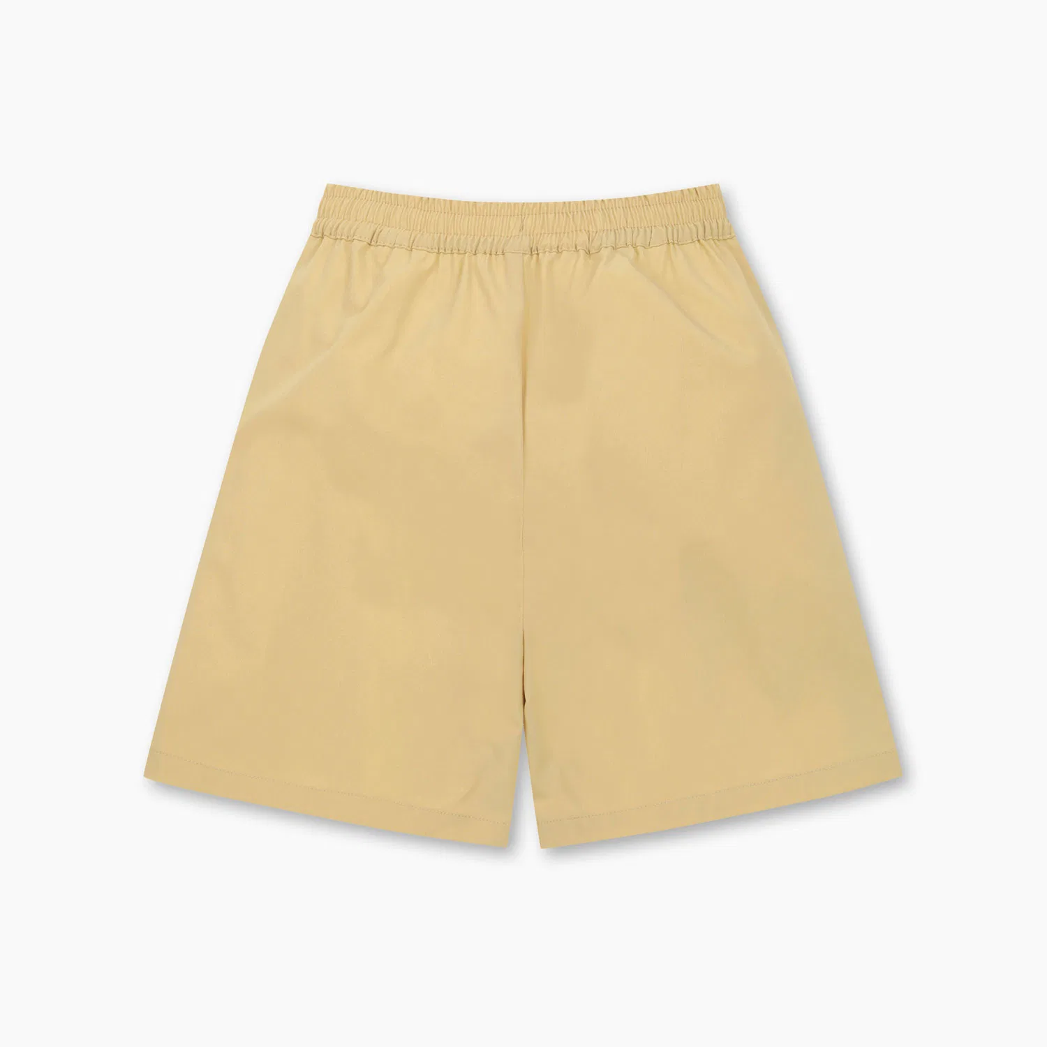 Детские шорты из синтетической ткани 5/10 длины бежевые от Benetton Kids — фото 2