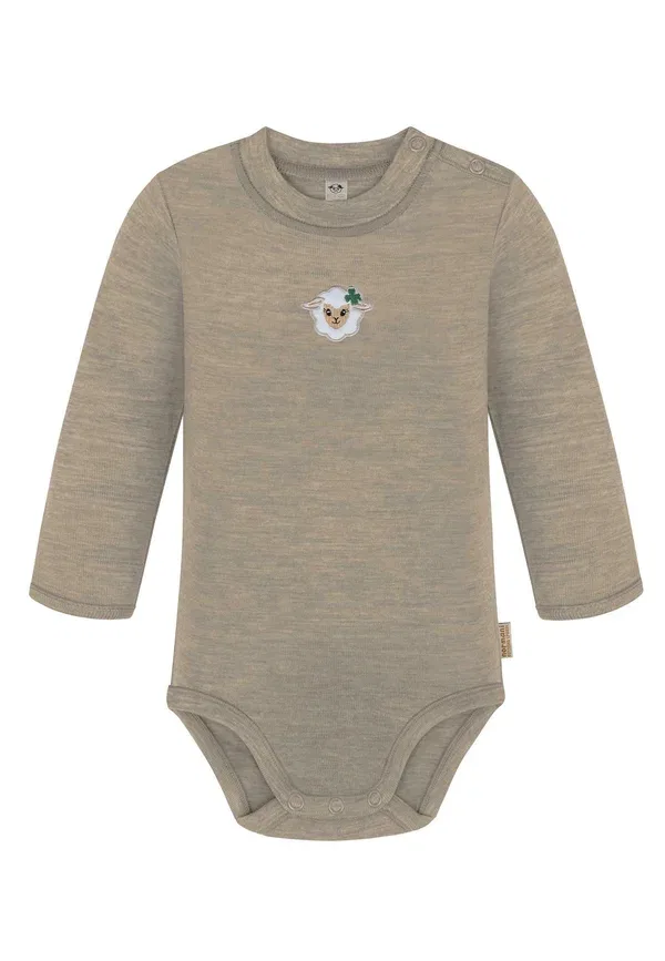 Комбинезон Normani Outdoor Sports Merino winter langarm body strampler mit knopf bodysuit einteiler 100 % merinowolle body, бежевый