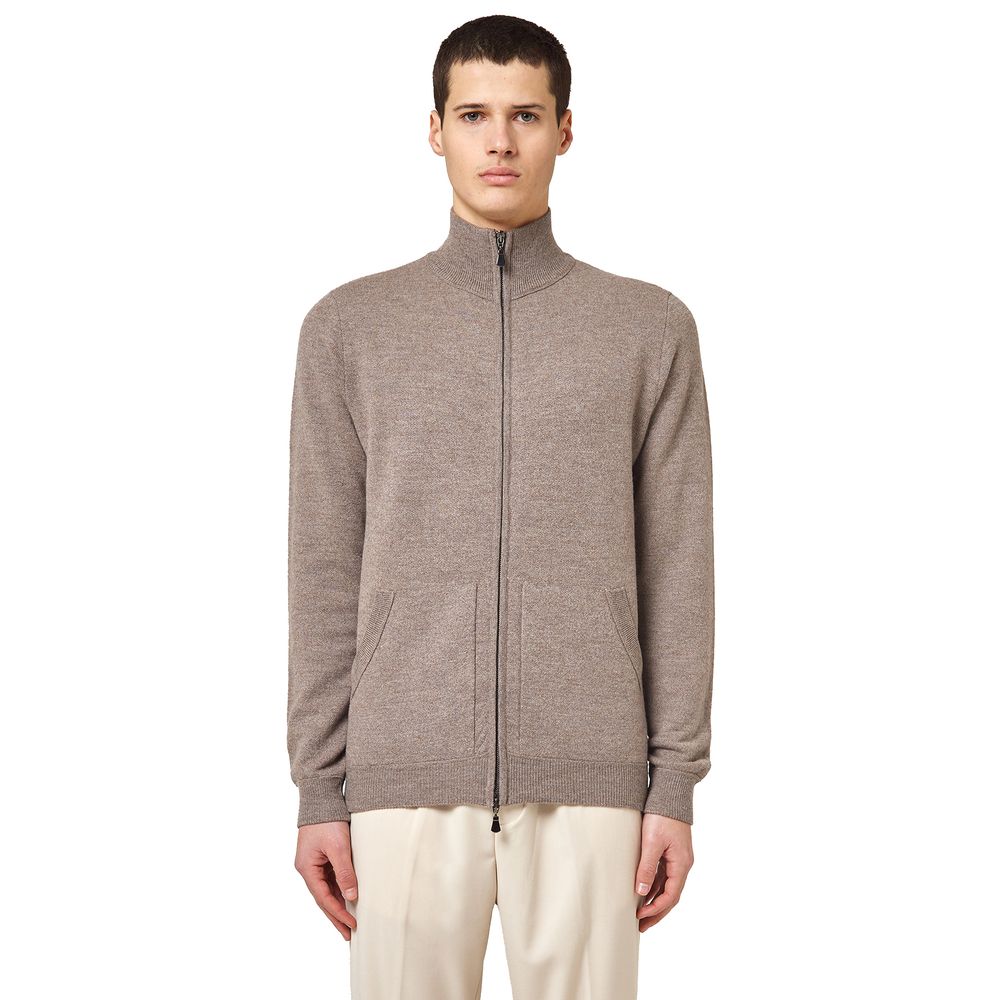 

Коричневый шерстяной свитер ALPHA STUDIO