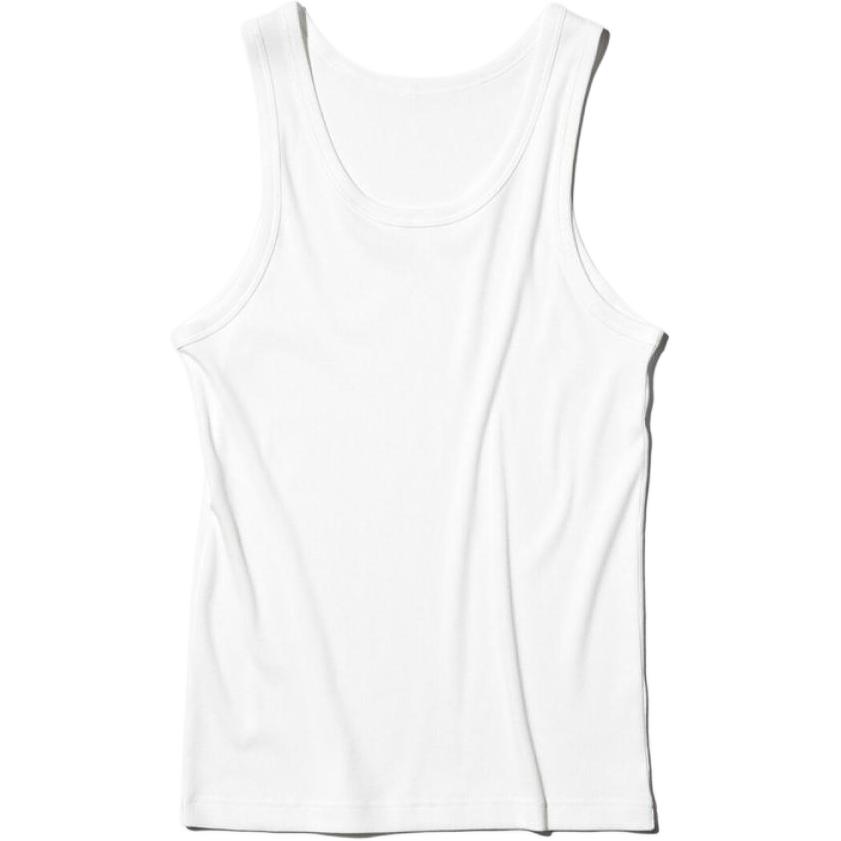 

Uniqlo Мужские майки-топы белые с круглым вырезом, средней высоты