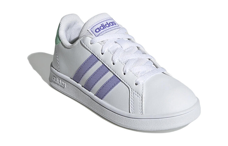 GRAND COURT Kids Скейтбординг Кроссовки Детские низкие белые/фиолетовые Adidas Neo — фото 3