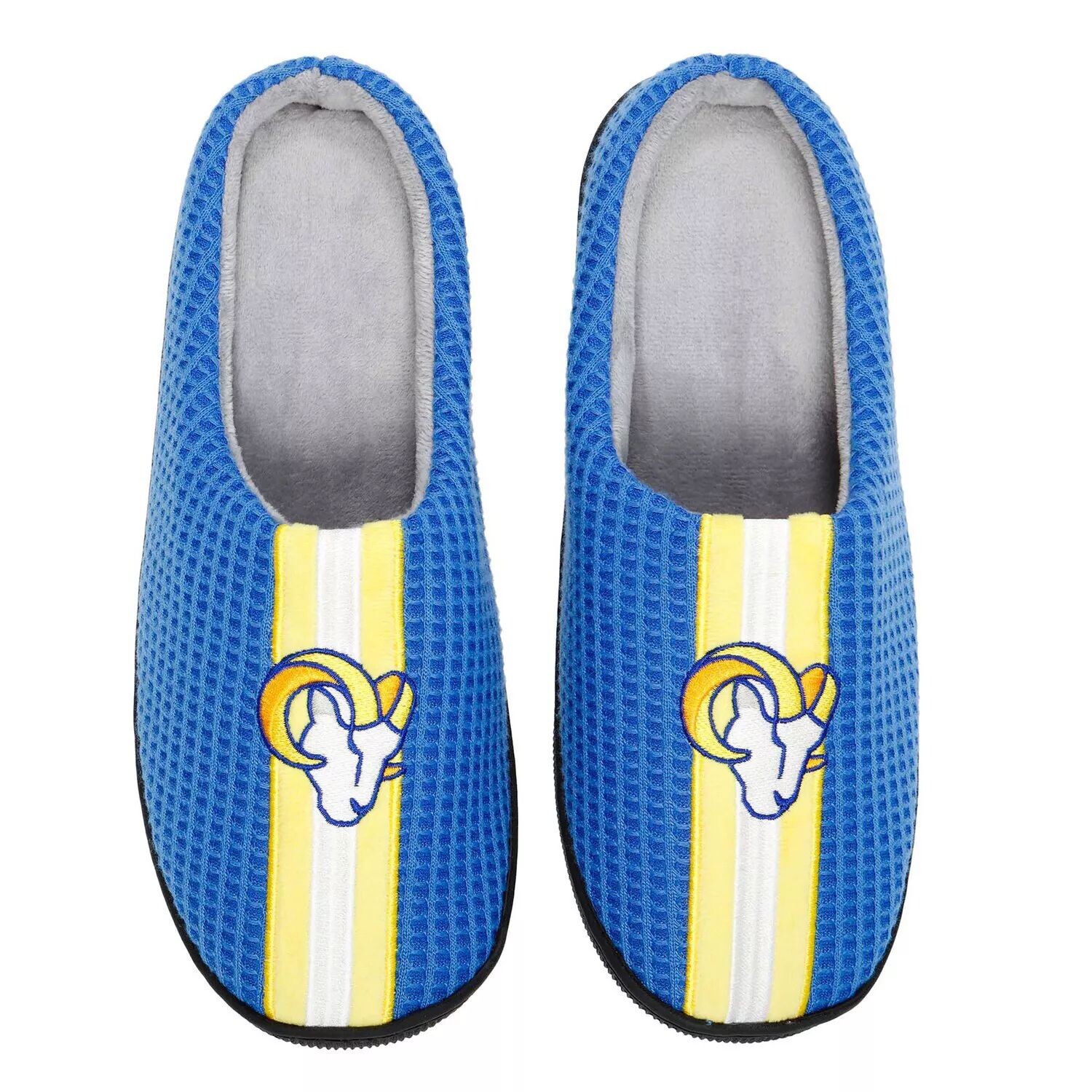 

Мужские шлепанцы из пены с эффектом памяти FOCO Royal Los Angeles Rams Team Stripe