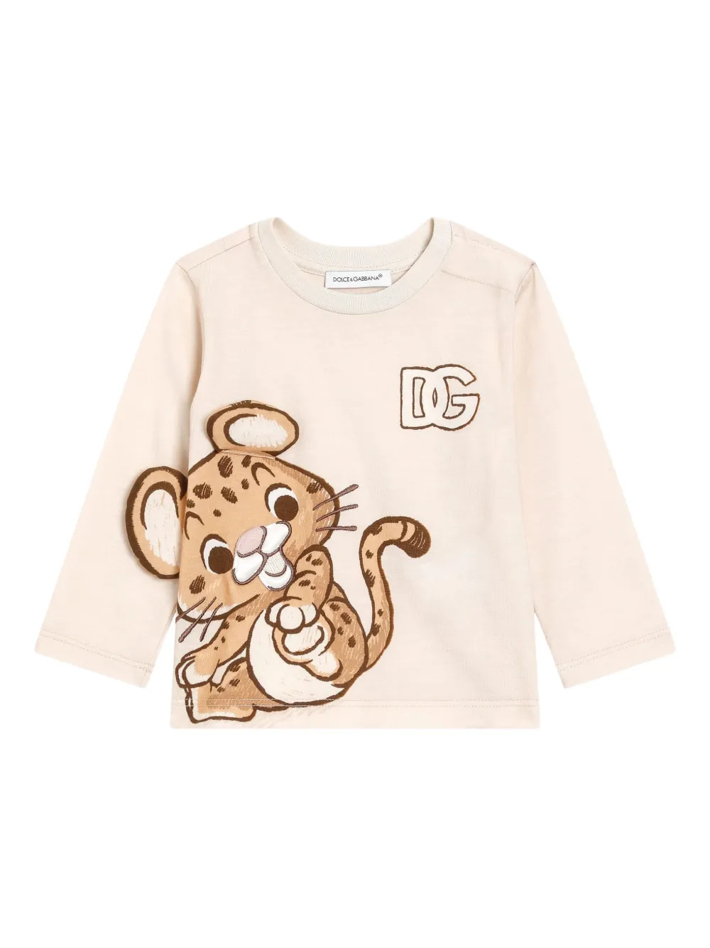 

Футболка с длинными рукавами и графичным принтом Dolce & Gabbana Kids, нейтральный
