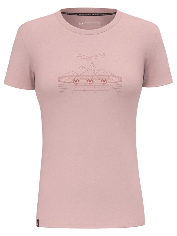 

Спортивная футболка Salewa Funktionsshirt Pure Dolomites, розовый