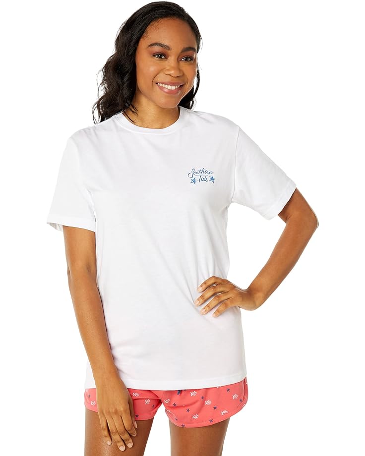 

Футболка Southern Tide Sea to Shining Sea Shell T-Shirt, цвет Classic White