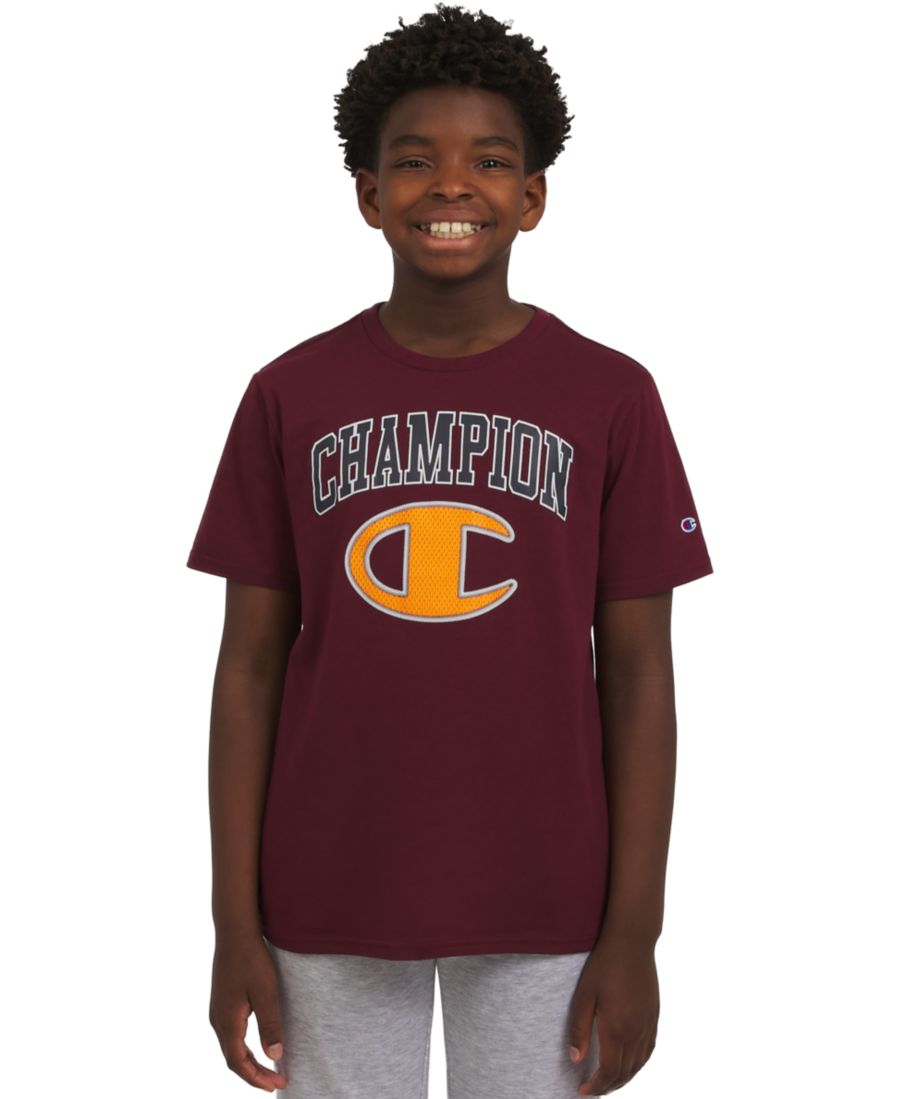 

Футболка с коротким рукавом и графическим логотипом для мальчиков Champion, Wine, Красный, Футболка с коротким рукавом и графическим логотипом для мальчиков Champion, Wine