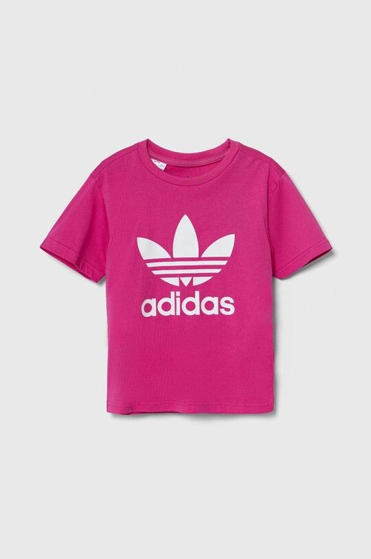 

Trefoil Tee детская хлопковая футболка adidas Originals, розовый