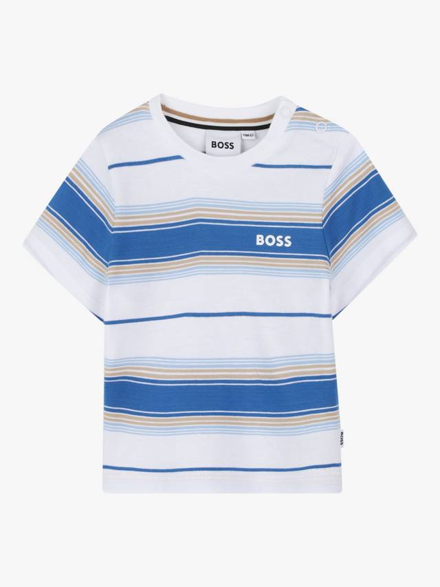 

Футболка boss baby в полоску HUGO BOSS, цвет Pale Blue