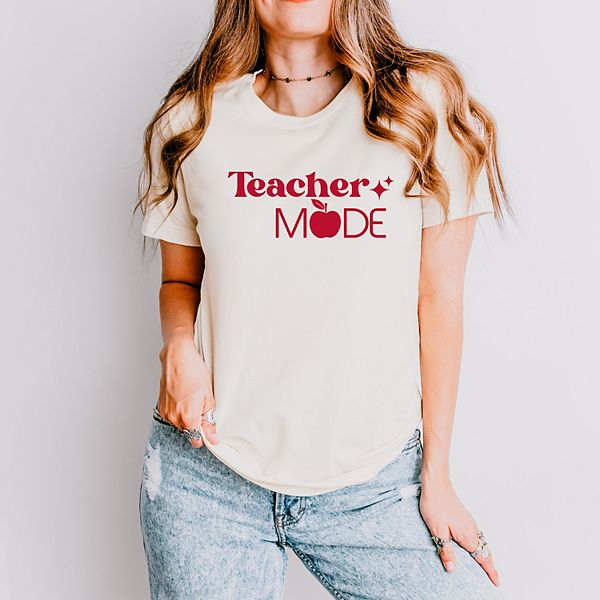 

Футболка с коротким рукавом Teacher mode apple Simply Sage Market, Cream