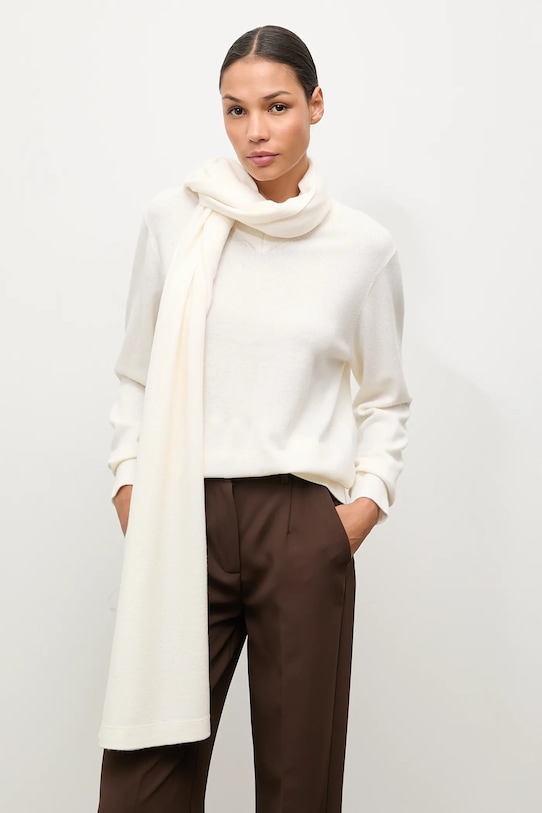 

Свитер из мериносовой шерсти с шалью Answear.Lab, бежевый