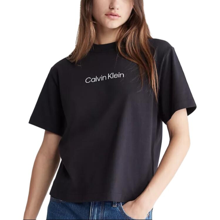 Футболка Calvin Klein Standard Logo Boxy Fit Crewneck, черный — фото 2