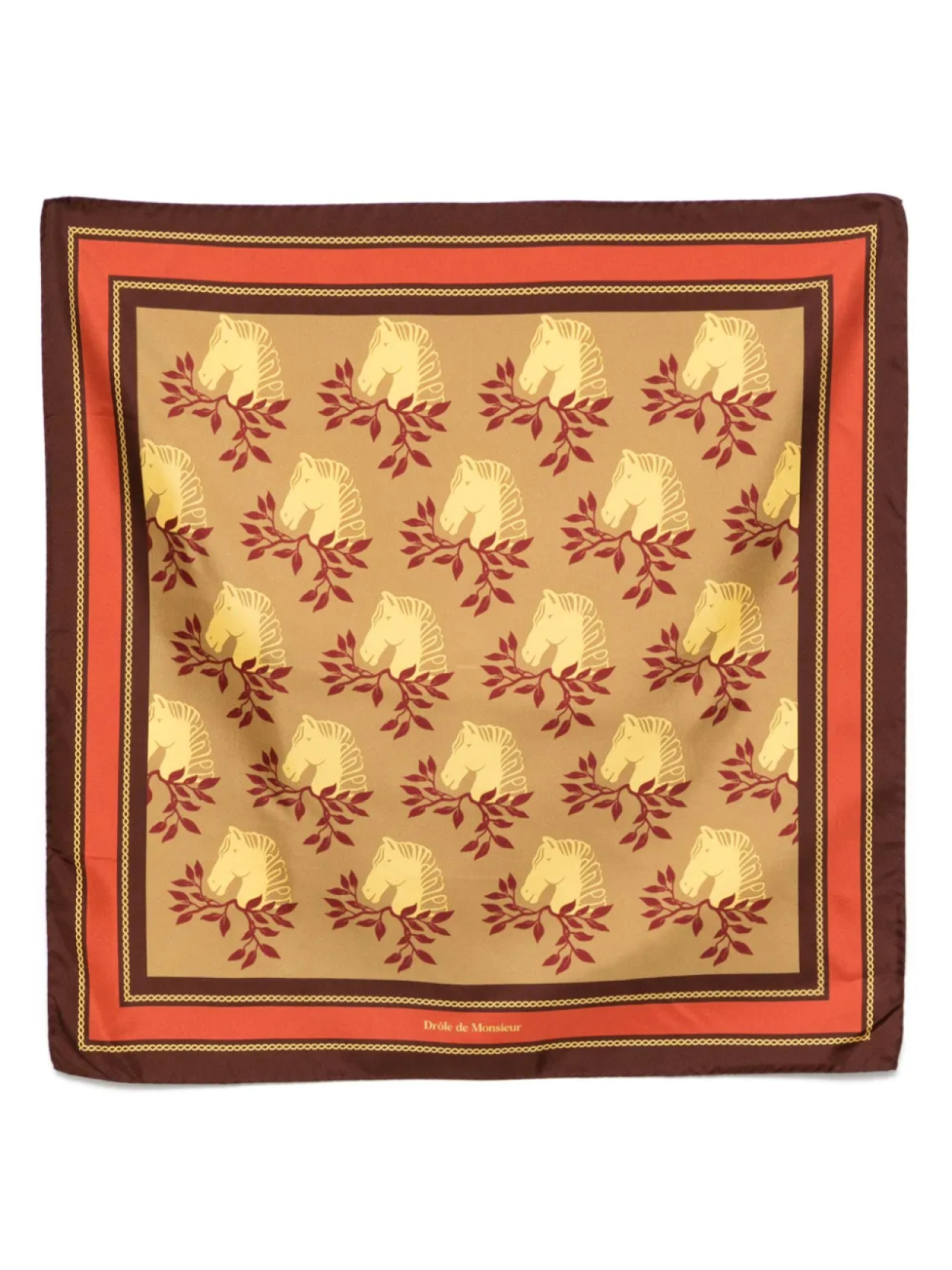 

Шарф Le Foulard Soie Polo Drôle De Monsieur, коричневый